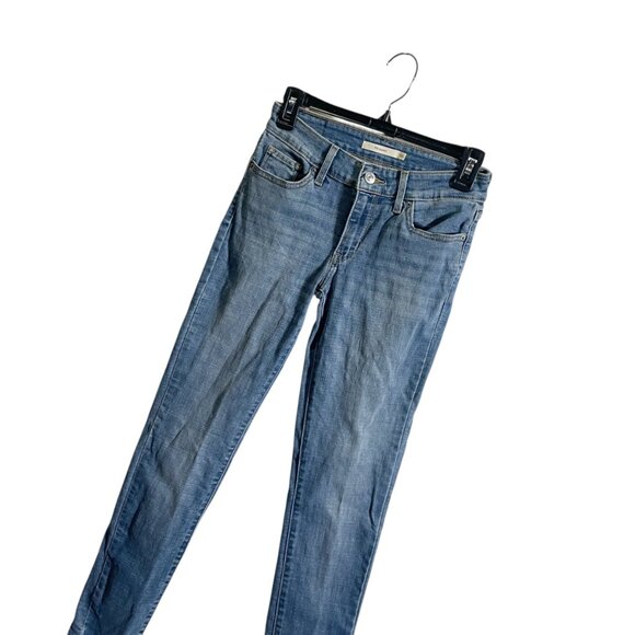 Levis 511 Skinny Womens Jeans Size 25 Medium Wash Denim Stretch - Picture 2 of 5